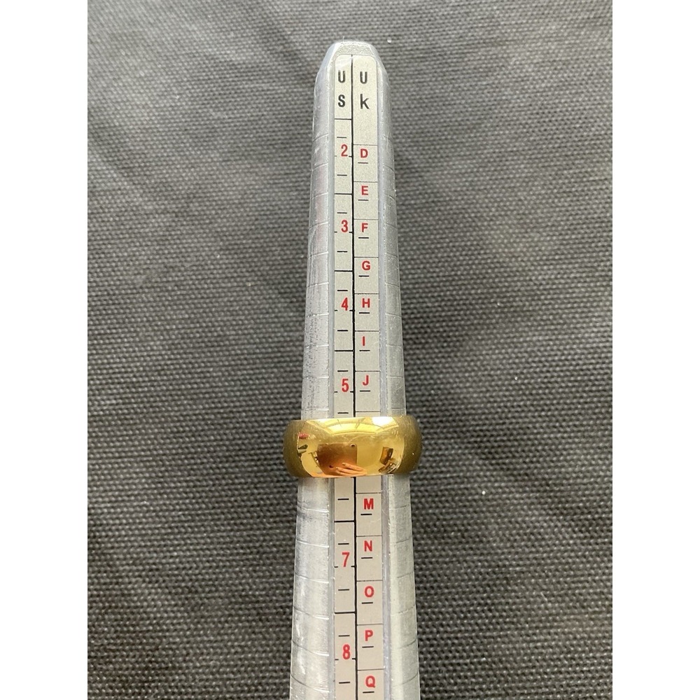 Enforce Stainless Steel Ring Size 6 Gold Tone Vintage Estate Jewelry - Picture 3 of 7